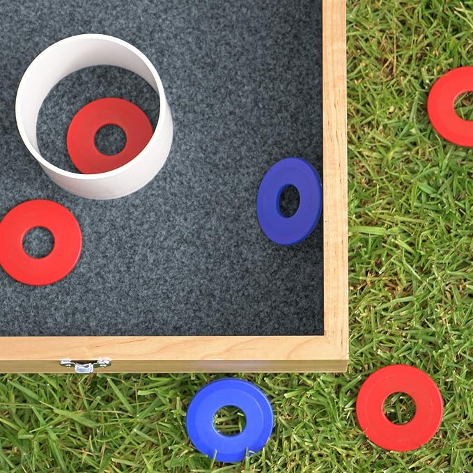 GoSports Replacement Washers Set of 8 for Washer Toss Game - Choose Bottle Opener, Plastic Coated Metal, or Plastic Coated Steel
