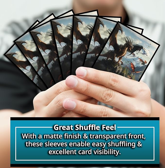 Unstoppable Relentless Dragon Game Card Sleeves 102 Pack – Compatible with MTG and Other TCGs Ur-Dragon Commander Decks - Premium Standard Card Sleeves for Magic The Gathering