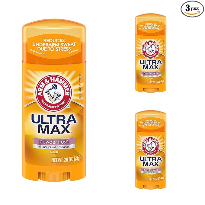 Arm & Hammer Deodorant 2.6oz Solid Ultra Powder Fresh (Oval) (3 Pack)