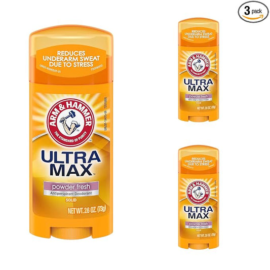 Arm & Hammer Deodorant 2.6oz Solid Ultra Powder Fresh (Oval) (3 Pack)
