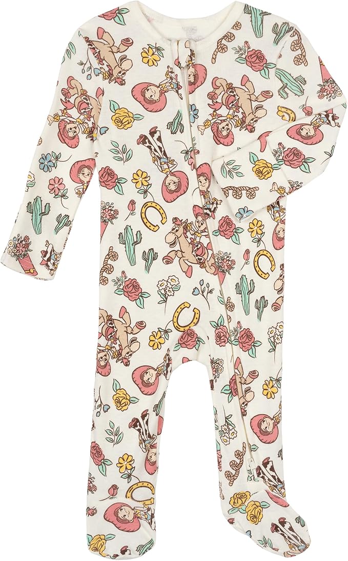 Disney Baby Girls 2 Pack Zip Up Sleep N' Plays Newborn to Infant Sizes (Newborn - 24 Months)