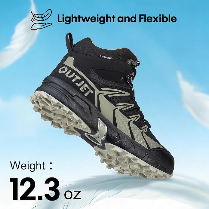 Women's Waterproof Hiking Boots Lightweight Comfortable Non-Slip Outdoor Walking Trekking Trails Boot
