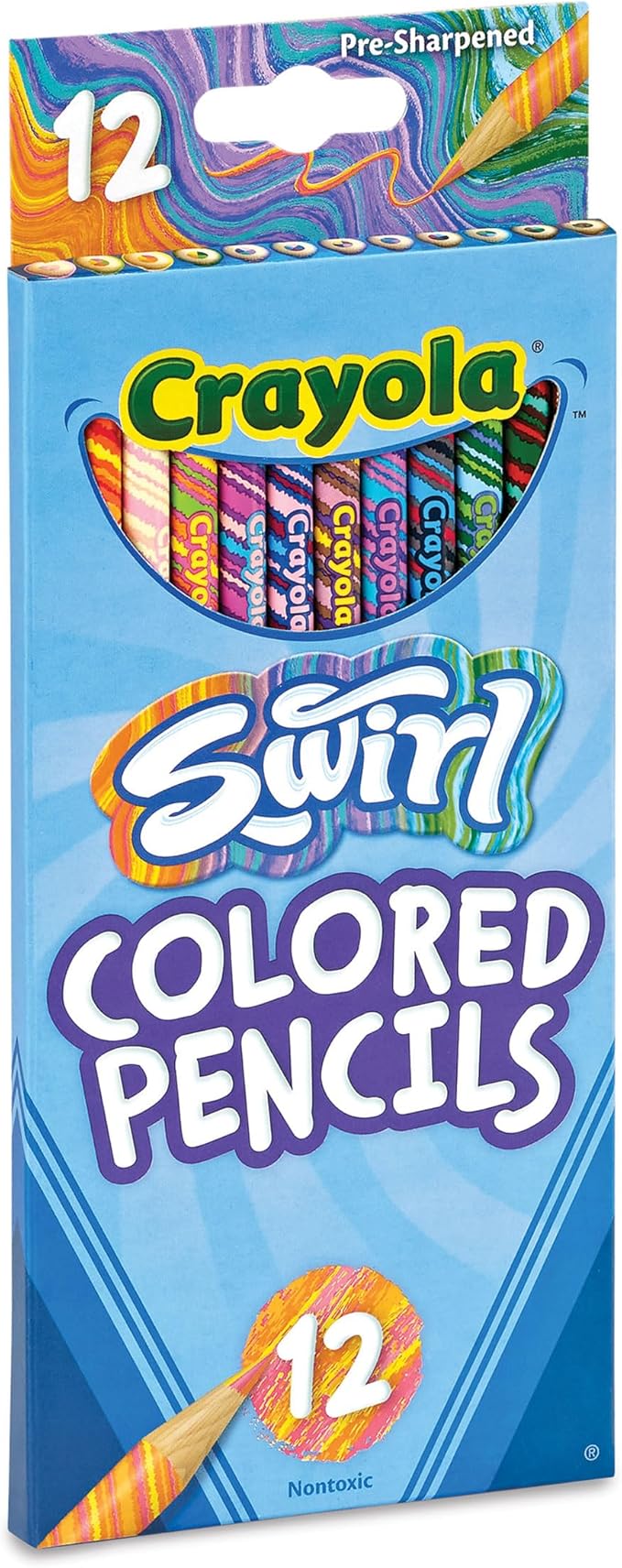 Crayola Swirl Colored Pencils for Kids, 12ct, Cute School Supplies, Ages 3+