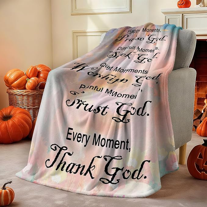 COMFAR Christian Gifts for Women Faith, Inspirational/Religious/Spiritual Gifts for Adults, Soft Throw Blankets for Women/Men, Personalized Blankets for Adults 50"x 60"