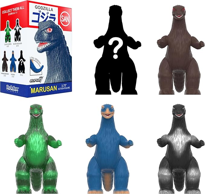 Super7 Toho Marusan Godzilla Blind Box - (12 Pack) 3.75" Toho Godzilla Action Figures Classic Movie Monster Collectibles and Retro Toys