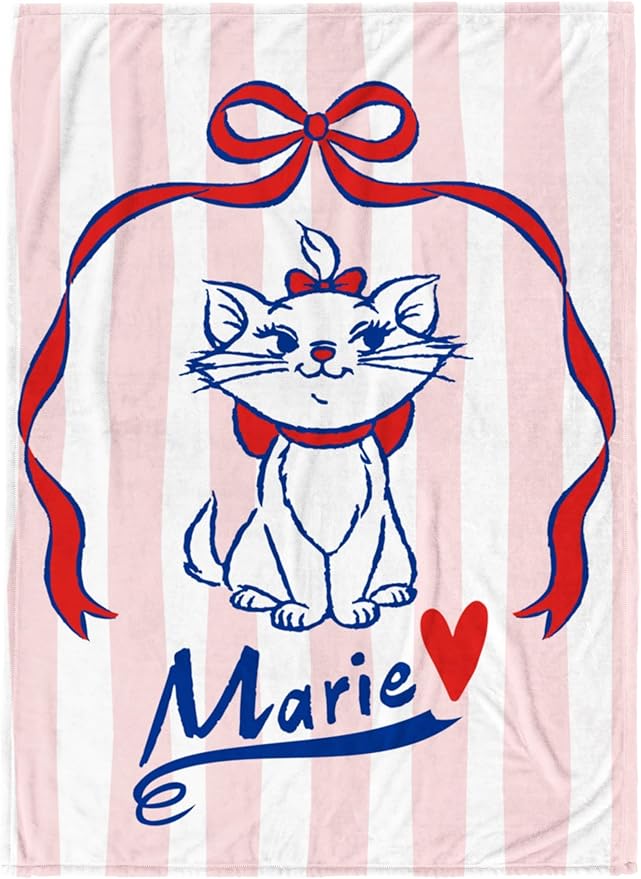 Jay Franco Plush Throw Blanket – Soft & Cozy Fleece Throw for Bedroom & Couch Décor, Official Licensed Product, Multi - Aristocats, 60x90 - Large Blanket