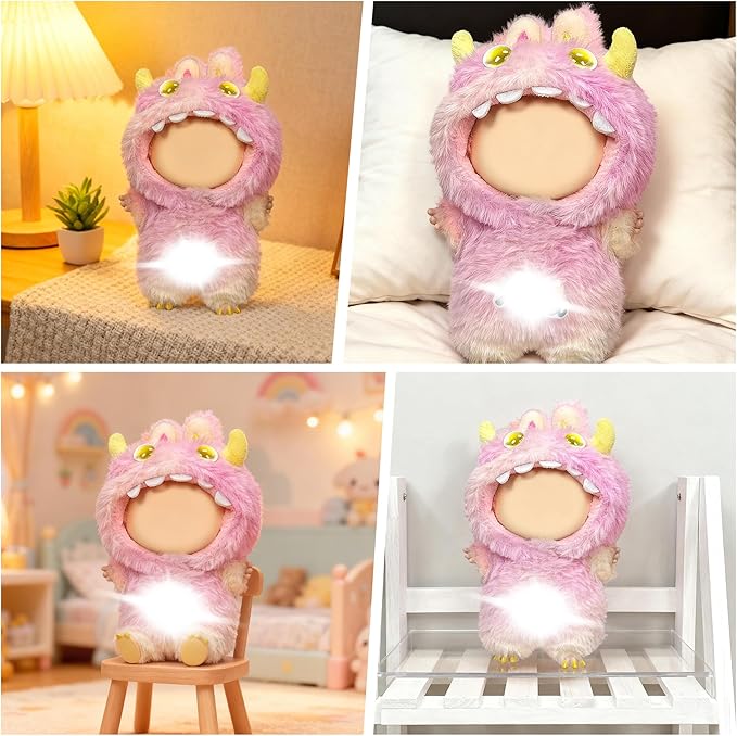 Clothes Fit for 21CM Doll, Fashion Doll Clothes Outfit Set Cute Theme Designer Toys Dress Accessories for Collector Fans Display (Pink Monster)