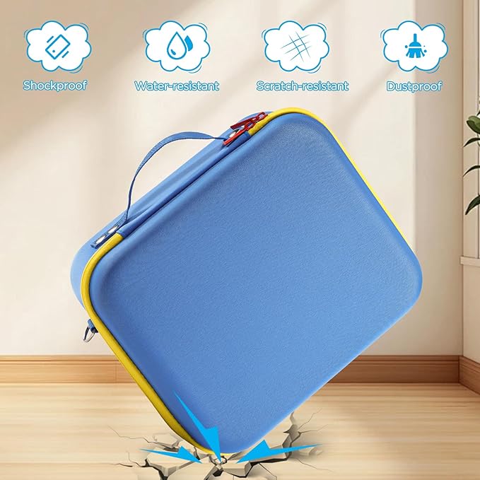 ProCase Hard Carrying Case for Little Tikes Story Dream Machine Starter Set, Kids Large Toy Bag Travel Portable Storage Box for Boy Girl Littles Character Books, Container with Shoulder Strap -Blue