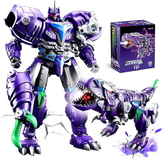 Transforming Toys Figures-Robot Toys for Boys, Action Figure for Kids 5 + Birthday Dinosaur Toys for Kids 5-14, ABS Metal Texture-Part of Alloy