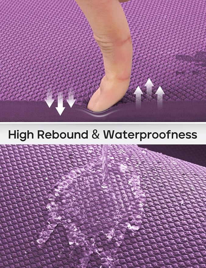 Heathyoga Yoga Knee Pads Cushion Non-Slip Yoga Mat Thick Yoga Accessories for Women Workout Pilates Kneeling Pads for Working out Exercise 26"x10"x0.5"