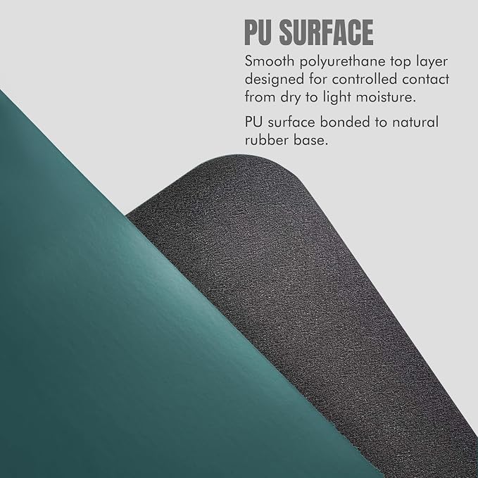 ORW Non Slip Hot Yoga Mat with Carrying Strap - Grip Surface & Natural Rubber Base, REACH Tested, Home & Studio Practice