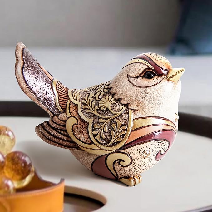 Bird Figurines Home Decor,Boho Bird Decor for Shelf,Birthday Gifts for Mom | Small Animal Sculpture Decorative Ornaments for Coffee Table Bookshelf Office Desk Mantel Cabinet Living Room Bedroom