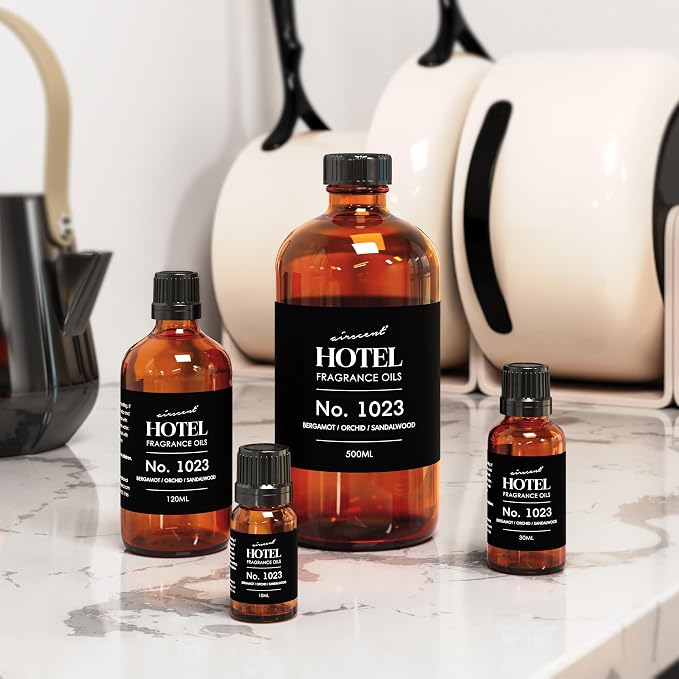 AirScent Hotel Diffuser Oil No. 1023 - Baccarat Hotel Inspired - 120 mL | Bergamot Orchid Sandalwood - Premium Fragrance Oil for Ultrasonic and Waterless Diffusers and Crafting - 4 fl oz Bottle