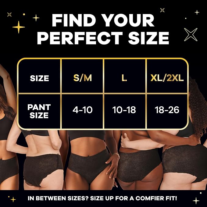 Always ZZZs Disposable Period Underwear, Size L, Absorbs 5X More Than an Ultra Thin Overnight Pad, Comfortable Sleep Worry-Free Nights 26 Count