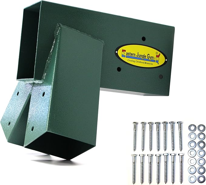 Eastern Jungle Gym Easy 1-2-3 A-Frame Swing Set Bracket Heavy Duty for EZ, Simple Install - DIY Swing Set Parts Green