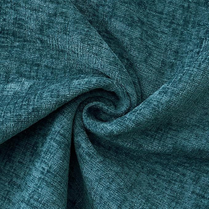 MIULEE Decorative Couch Throw Pillow Covers 18x18 Inch Dark Teal 2 Pack | Farmhouse Pillow Covers with Stitched Edge, Soft Chenille Cushion Cases, for Sofa Bed Living Room Home Decor