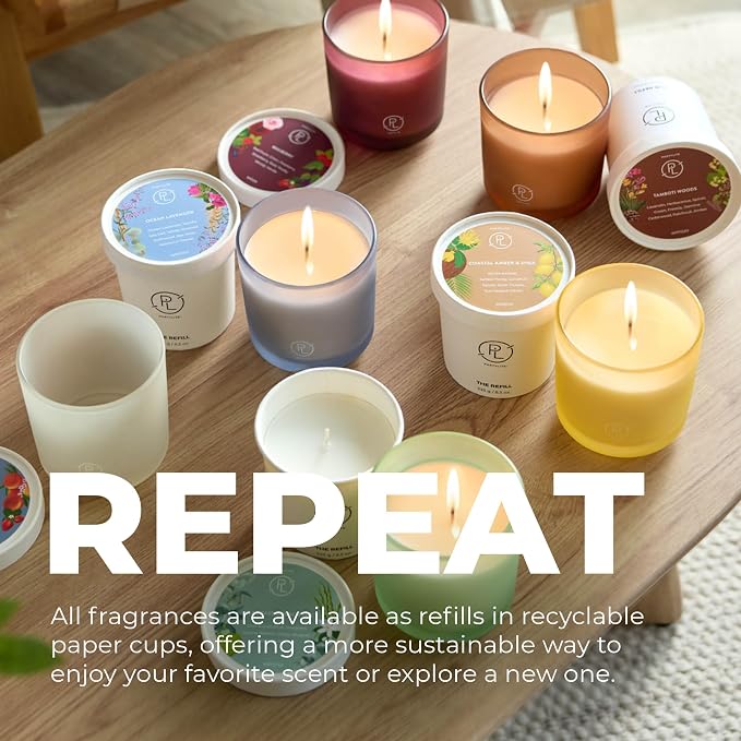 PartyLite Seagrass Eucalyptus Scented, Notes of Eucalyptus, Lemon, Seagrass & Driftwood, 10oz 1-Wick Aromatherapy Refillable Jar Candle, 50 Hour Burn Time, Sustainable Wax, Reusable Jar