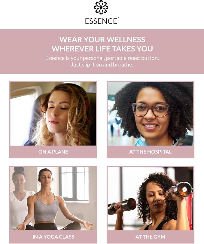 Essence Wearable Aromatherapy Nasal Diffuser – Allergy Relief Essential Oil Nose Ring – Personal Scent Clip for Travel, Work & Everyday Use – Made in USA