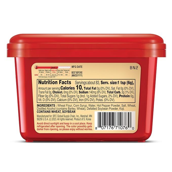 CJ Haechandle Hot Pepper Paste 500g Korean Spicy Red Chile Paste 1.1 lb., Gochujang, 17.63 Ounce