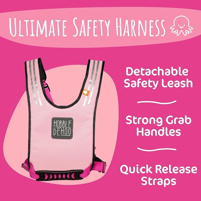 Hobble De Hoo XL Autism Safety Harness for Kids & Teens 7+ | Walking Safety Vest with Grab Handles & Reflective Strips
