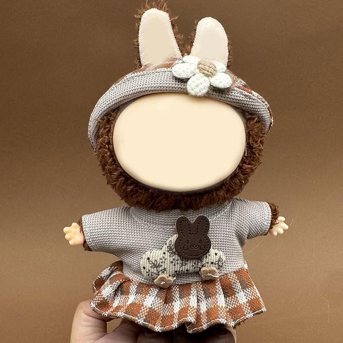 17cm Doll Clothes Set (No Doll) – 3-Pack Handmade Outfits with Accessories for 6.7” Dolls, Premium Cotton Clothing with Gift-Ready Packaging, Perfect for Dress-Up and Collectors (F12, 3)