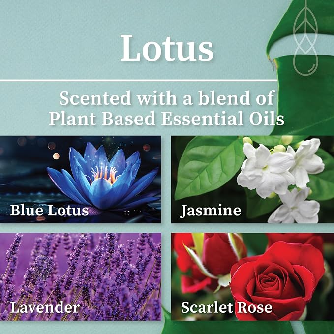 Hemlock Park Lotus Flower Apothecary Scented Candle | Crackling Wood Wick, Botanical Fragrance & Coconut Apricot Wax | Up to 60 Hour Burn Time | 8 oz | Made in USA