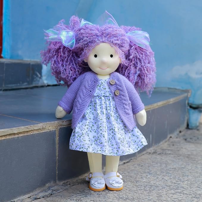 Handmade Waldorf Collect Rag Doll Birthday Present with Exquisite Box - Aurora 12"