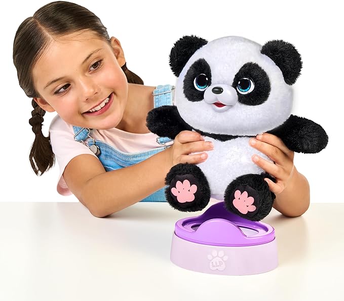 Little Live Pets My Baby Talking Panda ChuChu, Cuddly Panda Toy Plush with 50+ Sounds, Potty Dance, Kick, Feed, Kids Interactive Animal Toys Ages 4+