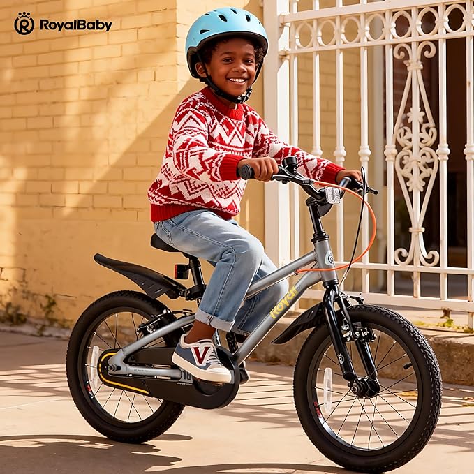 RoyalBaby EZ Fride Kids Bike 16 18 20 Inch, Lightweight Aluminum 2-in-1 Balance to Pedal Bike with One-Key Switch for Boys Girls Ages 4+