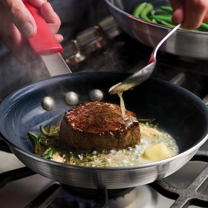 Tramontina Professional 8-Inch Ceramic Non Stick Small Frying Pan, Heavy-Gauge Aluminum Skillet with Ceramic Nonstick Coating, Dishwasher and Oven Safe, Black