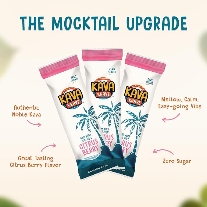 Kava Drink Sampler Mix – 3 Individual Kava Kava Extract Powder Packets – Alcohol Replacement Drink with a Buzz – Natural Energy Booster, Mood Support – Non-Alcoholic Social Beverage