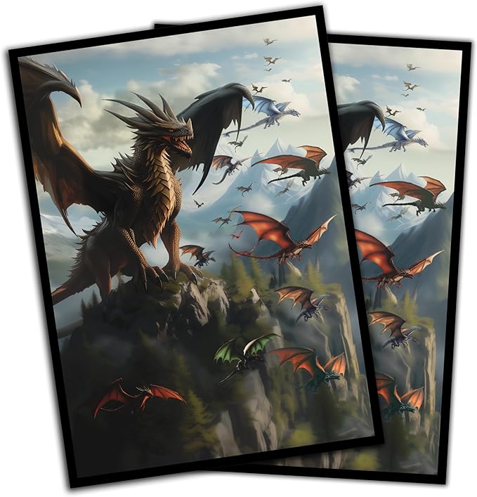 Unstoppable Relentless Dragon Game Card Sleeves 102 Pack – Compatible with MTG and Other TCGs Ur-Dragon Commander Decks - Premium Standard Card Sleeves for Magic The Gathering