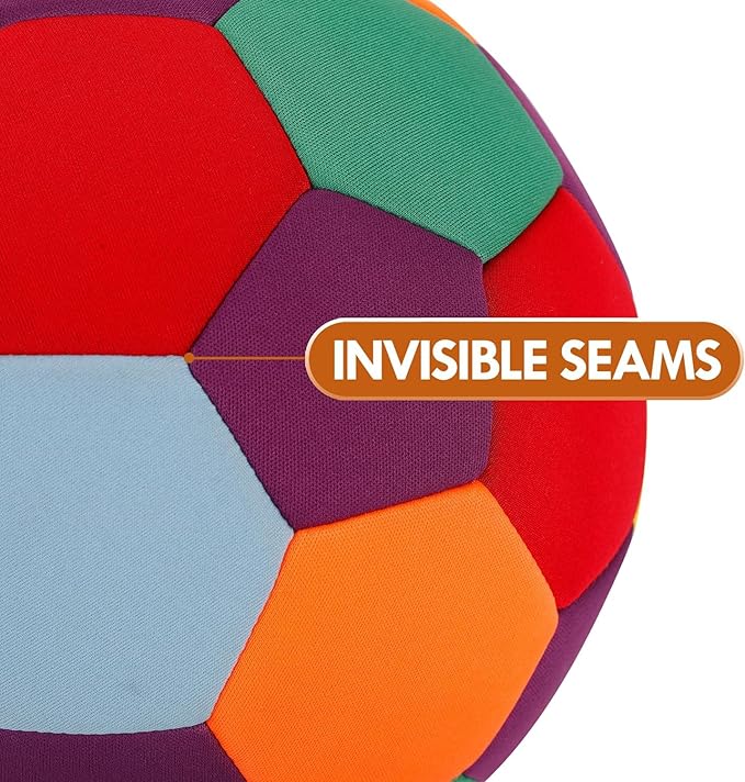 Multicolor Soft Indoor Soccer Ball for Toddlers, Size 4 – Safe Foam Ball for Kids to Kick and Play in The House