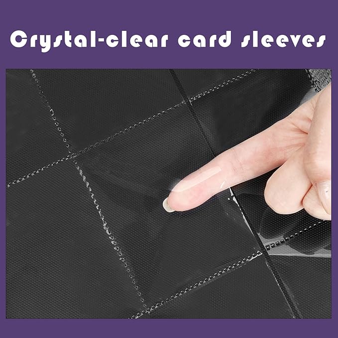 Premium 1000+ Pockets Trading Card Binder, 16-Pocket Ringless Side-Loading Album for TCG, MTG, Lorcana, Sports & Standard-Size Cards