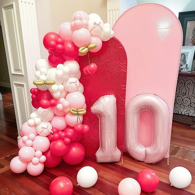 Big Number 21 Balloons, Dusty Light Blush Pink Foil 21 Balloon Numbers 40 Inch, Giant 21st Birthday Party Decor, Pastel Baby Pink Mylar Helium Self Inflating Balloon for Women Anniversary Decorations