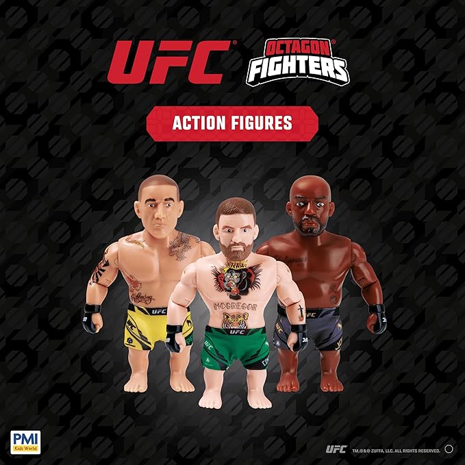 UFC 4.5-Inch Articulated Action Figure – Conor McGregor with Accessories | Official UFC Collectible by PMI | 1 Pack Window Box | 4 Fighters to Collect