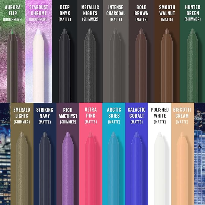 MAYBELLINE Tattoo Studio Long-Lasting Sharpenable Eyeliner Pencil, Glide on Smooth Gel Pigments with 36 Hour Wear, Waterproof, Stardust Chrome, 1 Count