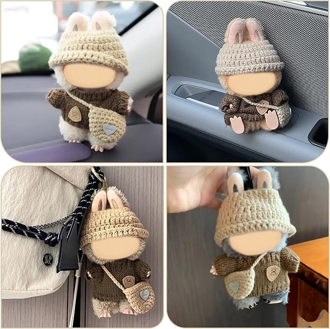 17cm Clothes Set (NO Doll): Hat & Overalls Set for 17cm Accessories Suit - Stylish Adorable Dolls Clothes Accessories - Cute Clothes for Dress up Unique Style (ZL-D001)