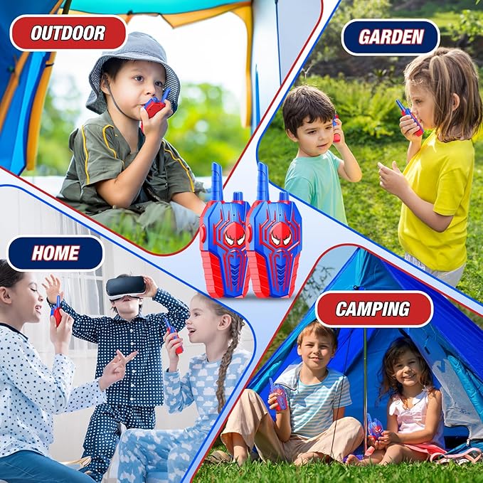 Kids Walkie Talkies for Boys: Toys Gifts for 3 4 5 6 7 8 Year Old Boys Girls Kids Walkie Talkies 2 Pack Outdoor Hiking Camping 2 Way Radio Toy Age 3-8 Year Old Boy Girl Birthday Gifts Ages 5-7