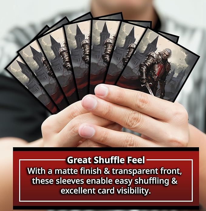 Vampire Knight Game Card Sleeves 102 Pack – Perfect for MTG Vampire Commander Decks Like Edgar Markov - Premium Art Magic The Gathering Card Sleeves