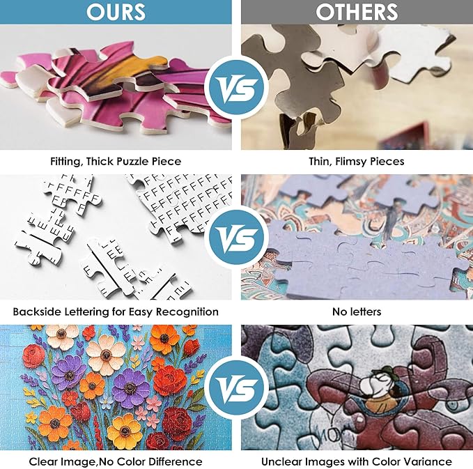 Flower Jigsaw Puzzles for Adults 1000 Pieces, Impossible Puzzle, Nature Plant Puzzle, Spring Floral, Interlock Perfectly No Dust, Home Decor, Gifts for Friend Parents, Rompecabezas (27.5x19.6 in)