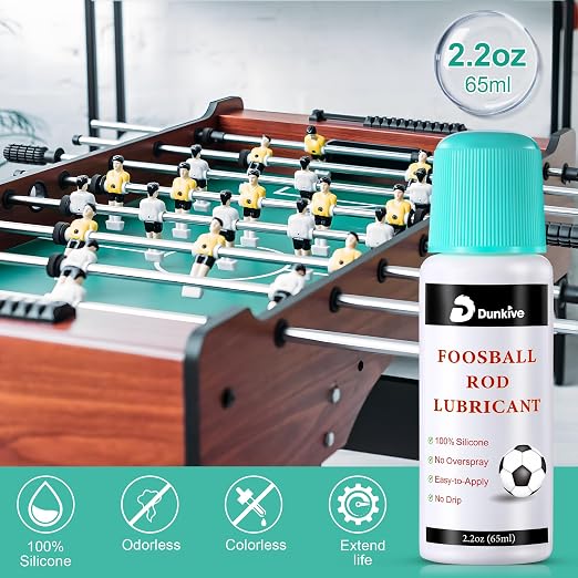 Foosball Rod 100% Silicone Lubricant with No Spill Applicator Foosball Lubrication Oil for Table Rods Accessories
