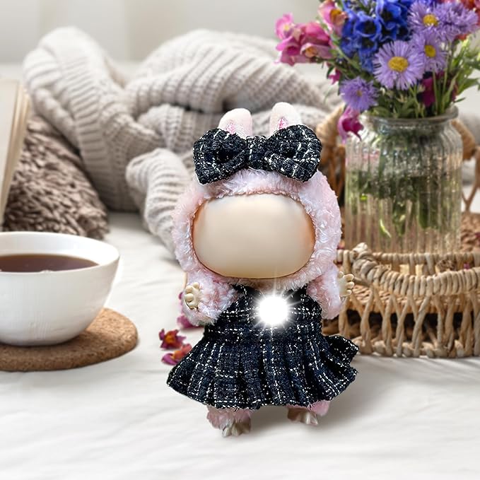 Clothes Fit for 17CM Doll, Fashion Doll Clothes Outfit Set Cute Theme Designer Toys Dress Accessories for Collector Fans Display (C Black Dress)