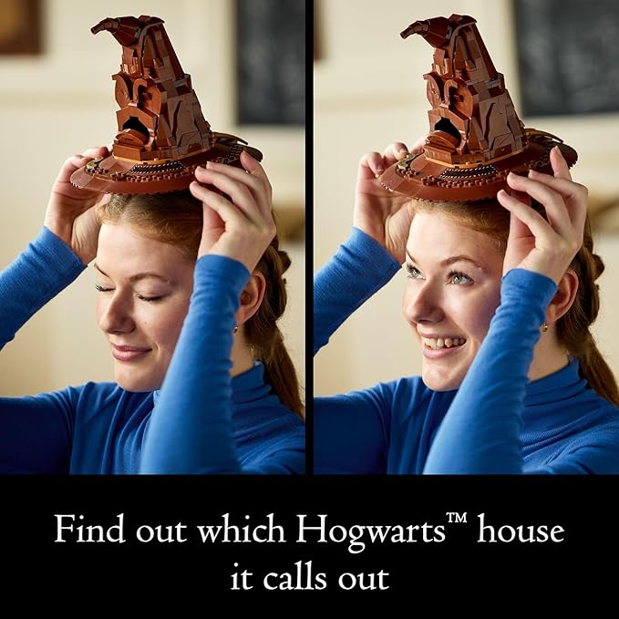 LEGO Harry Potter Talking Sorting Hat W/ 31 Voices - Harry Potter Building Set - Gift Idea for Adults, Women & Men, 18+ - 76429