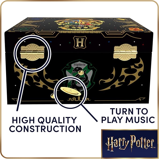 Harry Potter Jewelry Box for Girls - Musical Jewelry Box with Spinning Figurine, Harry Potter Toys for Kids Ages 3-7 - 6 x 4.7 x 3.5 in