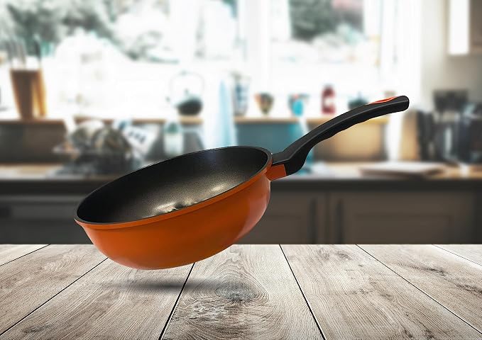 10"(26cm) 3D Diamond Coating Nonstick Frying Pan Wok, 3.25" Depth -MADE IN KOREA