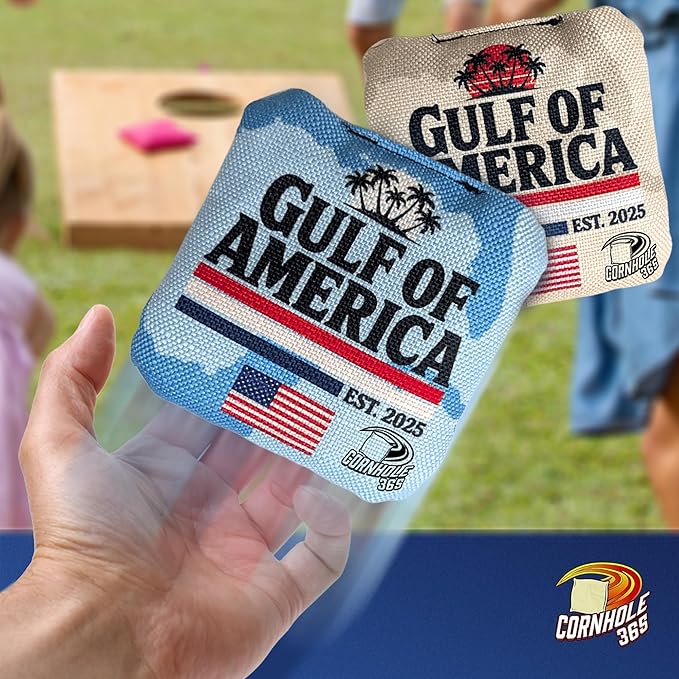 Cornhole365 - Stick & Slide - Professional Corn Hole Bag - Heavy-Duty Double-Stitched Polyester Fabric & Resin Filling for All-Weather - Versatile Regulation Size Cornhole Bean Bags - Set of 8