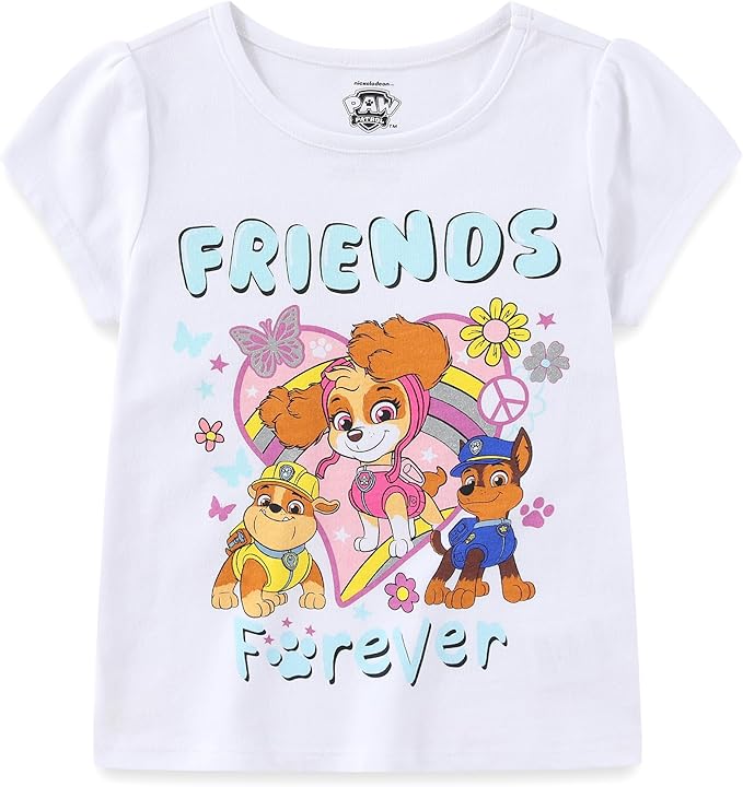 Paw Patrol Nickelodeon Skye Girls Short Sleeve T-Shirt and Legging Pants 2 Piece Set for Toddler and Big Kids