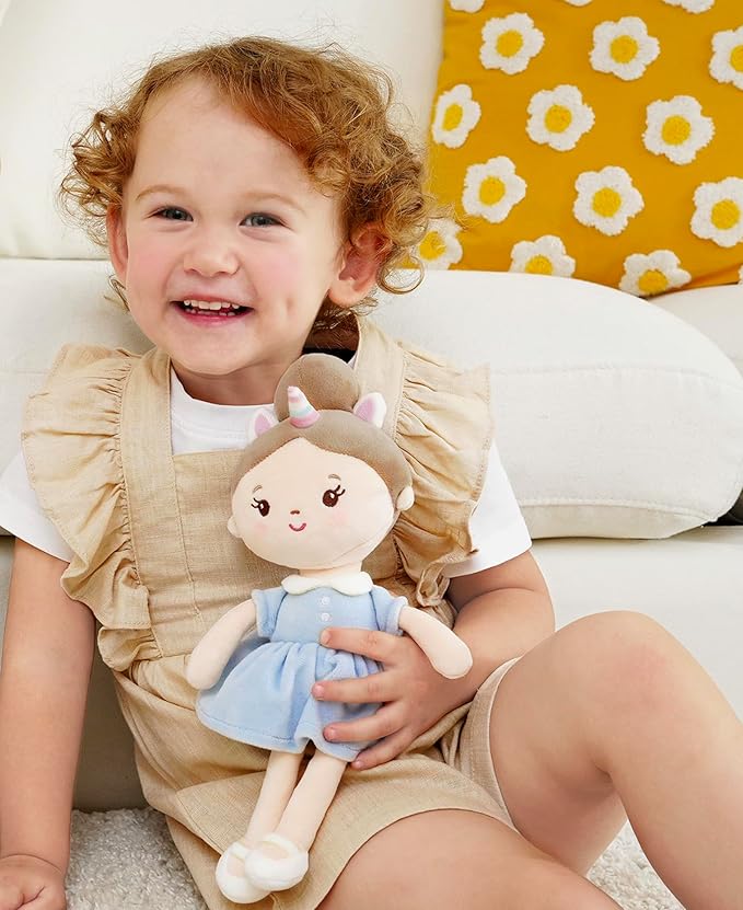 Soft Plush Baby Doll for Girls (12") - My First Baby Doll Gift for Girls, Toddlers & Infants, Machine Washable Rag Doll Toy - Sweet Dream Girl