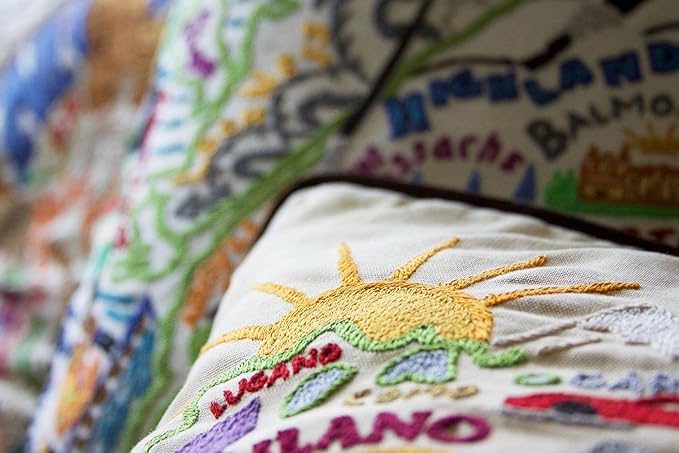 Catstudio Italy Embroidered Decorative Throw Pillow